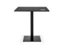 Petite table à diner MUFFIN carrée noire intérieur/extérieur - 68x68 cm