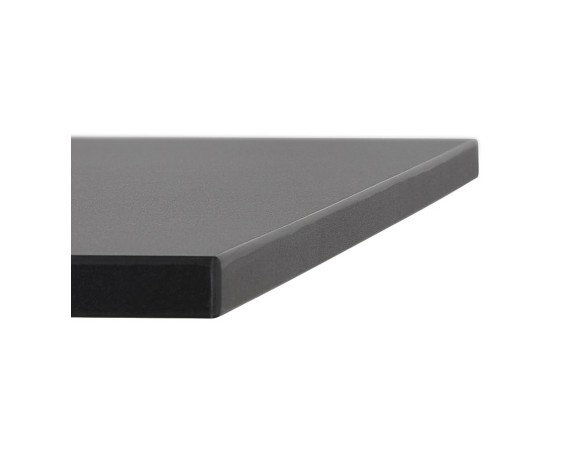 Petite table à diner MUFFIN carrée noire intérieur/extérieur - 68x68 cm