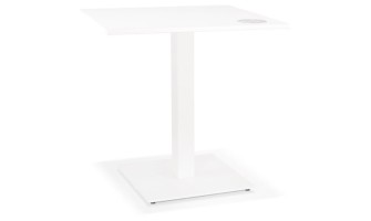 DT03400WHWH 5404028343050 Petite table à diner MUFFIN carrée blanche intérieur/extérieur - 68x68 cm