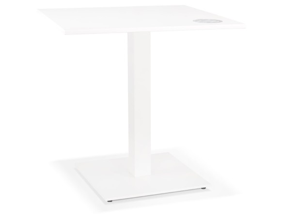 DT03400WHWH 5404028343050 Petite table à diner MUFFIN carrée blanche intérieur/extérieur - 68x68 cm