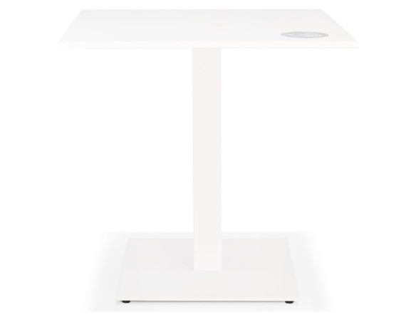 Petite table à diner MUFFIN carrée blanche intérieur/extérieur - 68x68 cm