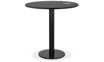 DT03420BLBL 5404028343098 Petite table à diner LUCETTE ronde en bois et fonte noire - à̃ 68 cm