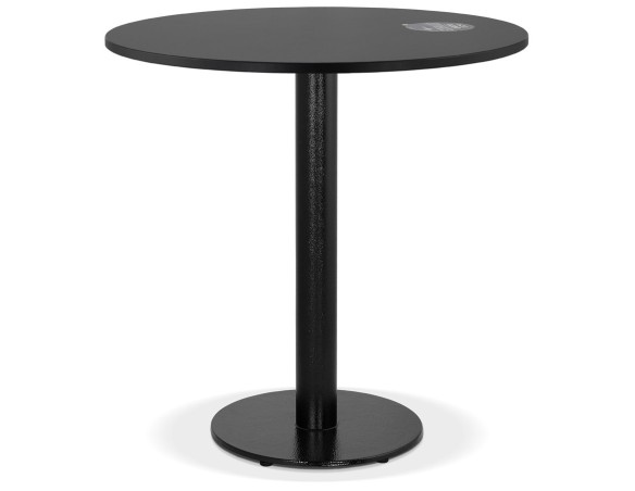 DT03420BLBL 5404028343098 Petite table à diner LUCETTE ronde en bois et fonte noire - à̃ 68 cm