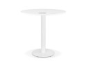 DT03450WHWH 5404028343159 Petite table à diner LUCETTE ronde en bois et fonte blanche - à̃ 68 cm
