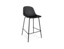 OT02090NABL 5404028313923 Tabouret snack mi-hauteur perforé LOKI MINI noir intérieur / extérieur