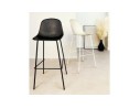 Tabouret snack mi-hauteur perforé LOKI MINI noir intérieur / extérieur