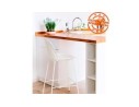 Tabouret snack mi-hauteur perforé LOKI MINI noir intérieur / extérieur