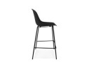 Tabouret snack mi-hauteur perforé LOKI MINI noir intérieur / extérieur