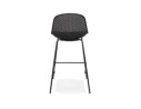 Tabouret snack mi-hauteur perforé LOKI MINI noir intérieur / extérieur