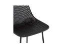 Tabouret snack mi-hauteur perforé LOKI MINI noir intérieur / extérieur