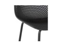 Tabouret snack mi-hauteur perforé LOKI MINI noir intérieur / extérieur
