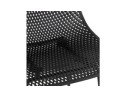 Tabouret snack mi-hauteur perforé LOKI MINI noir intérieur / extérieur