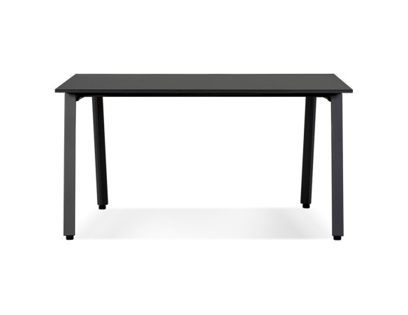 Table de réunion / bureau bench AMADEUS SQUARE noir - 140x140 cm