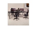 Table de réunion / bureau bench AMADEUS SQUARE noir - 140x140 cm