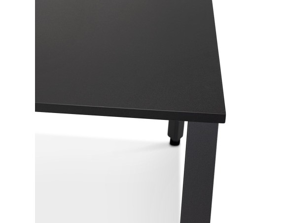 Table de réunion / bureau bench AMADEUS SQUARE noir - 140x140 cm