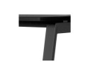 Table de réunion / bureau bench AMADEUS SQUARE noir - 140x140 cm