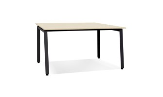 OT01970NABL 5404028338391 Table de réunion / bureau bench AMADEUS SQUARE en bois finition naturelle et métal noir - 140x140 cm