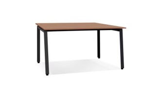 OT01980WABL 5404028338414 Table de réunion / bureau bench AMADEUS SQUARE en bois finition Noyer et métal noir - 140x140 cm