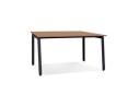 OT01980WABL 5404028338414 Table de réunion / bureau bench AMADEUS SQUARE en bois finition Noyer et métal noir - 140x140 cm