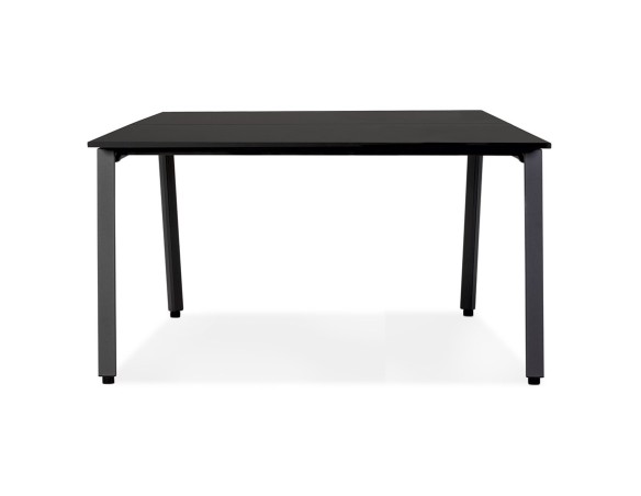 Table de réunion / bureau bench AMADEUS SQUARE noir - 160x160 cm