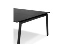 Table de réunion / bureau bench AMADEUS SQUARE noir - 160x160 cm