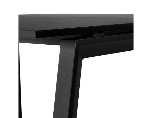 Table de réunion / bureau bench AMADEUS SQUARE noir - 160x160 cm