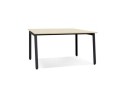 OT02000NABL 5404028338452 Table de réunion / bureau bench AMADEUS SQUARE en bois finition naturelle et métal noir - 160x160 cm