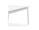 Table de réunion / bureau bench AMADEUS SQUARE blanc - 140x140 cm