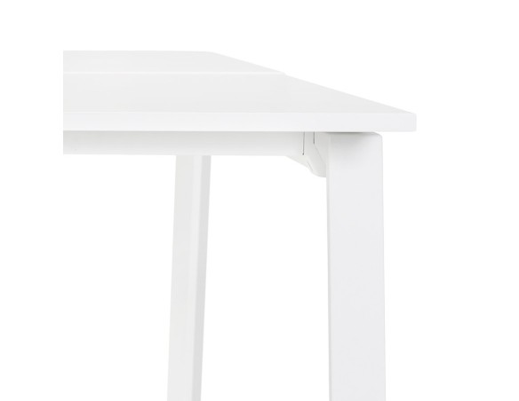 Table de réunion / bureau bench AMADEUS SQUARE blanc - 160x160 cm