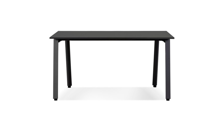 OT02080BLBL 5404028338612 Bureau droit design AMADEUS en bois et métal noir - 160x80 cm