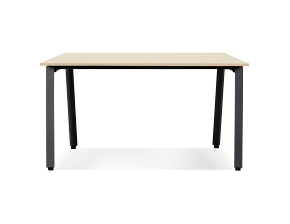 OT02090NABL 5404028338636 Bureau droit design AMADEUS en bois finition naturelle et métal noir - 160x80 cm