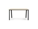OT02090NABL 5404028338636 Bureau droit design AMADEUS en bois finition naturelle et métal noir - 160x80 cm