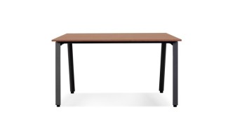 OT02100WABL 5404028338650 Bureau droit design AMADEUS en bois finition Noyer et métal noir - 160x80 cm