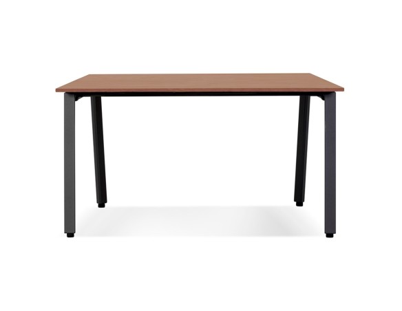 OT02100WABL 5404028338650 Bureau droit design AMADEUS en bois finition Noyer et métal noir - 160x80 cm