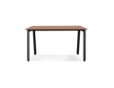 OT02100WABL 5404028338650 Bureau droit design AMADEUS en bois finition Noyer et métal noir - 160x80 cm