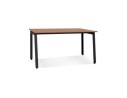 Bureau droit design AMADEUS en bois finition Noyer et métal noir - 160x80 cm