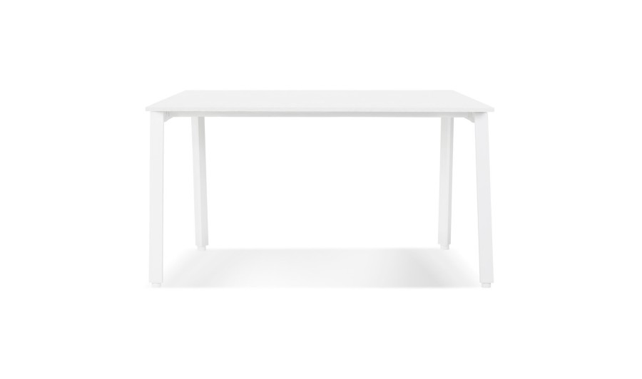 OT02110WHWH 5404028338674 Bureau droit design AMADEUS en bois et métal blanc - 160x80 cm