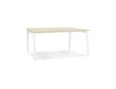 OT02120NAWH 5404028338698 Bureau droit design AMADEUS en bois finition naturelle et métal blanc - 160x80 cm