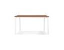 Bureau droit design AMADEUS en bois finition Noyer et métal blanc - 160x80 cm