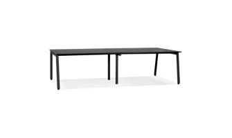 OT02140BLBL 5404028338735 Double bureau bench / table de réunion AMADEUS en bois et métal noir - 280x140 cm