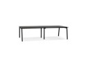 OT02140BLBL 5404028338735 Double bureau bench / table de réunion AMADEUS en bois et métal noir - 280x140 cm
