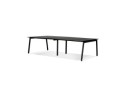 Double bureau bench / table de réunion AMADEUS en bois et métal noir - 280x140 cm