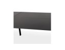 Double bureau bench / table de réunion AMADEUS en bois et métal noir - 280x140 cm