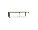 OT02150NABL 5404028338759 Double bureau bench / table de réunion AMADEUS en bois finition naturelle et métal noir - 280x140 cm
