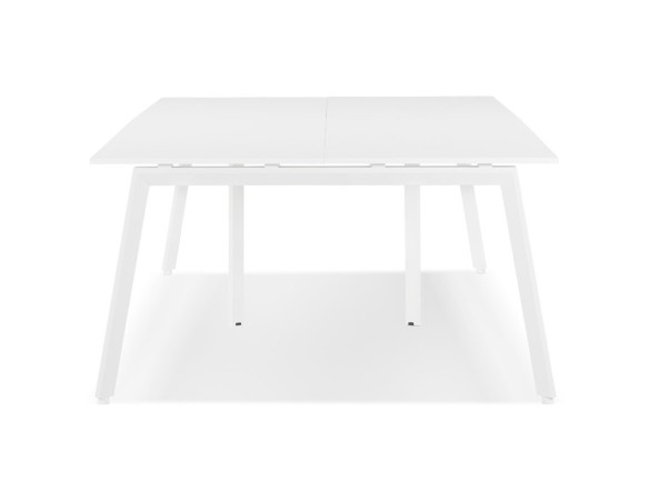 Double bureau bench / table de réunion AMADEUS en bois et métal blanc - 280x140 cm