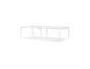 Double bureau bench / table de réunion AMADEUS en bois et métal blanc - 280x140 cm