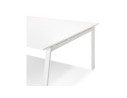 Double bureau bench / table de réunion AMADEUS en bois et métal blanc - 280x140 cm