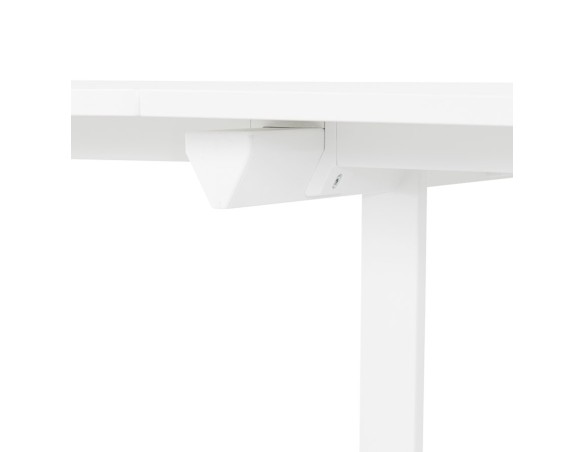 Double bureau bench / table de réunion AMADEUS en bois et métal blanc - 280x140 cm
