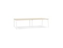 OT02180NAWH 5404028338810 Double bureau bench / table de réunion AMADEUS en bois finition naturelle et métal blanc - 280x140 cm