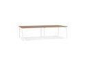 OT02190WAWH 5404028338834 Double bureau bench / table de réunion AMADEUS en bois finition Noyer et métal blanc - 280x140 cm